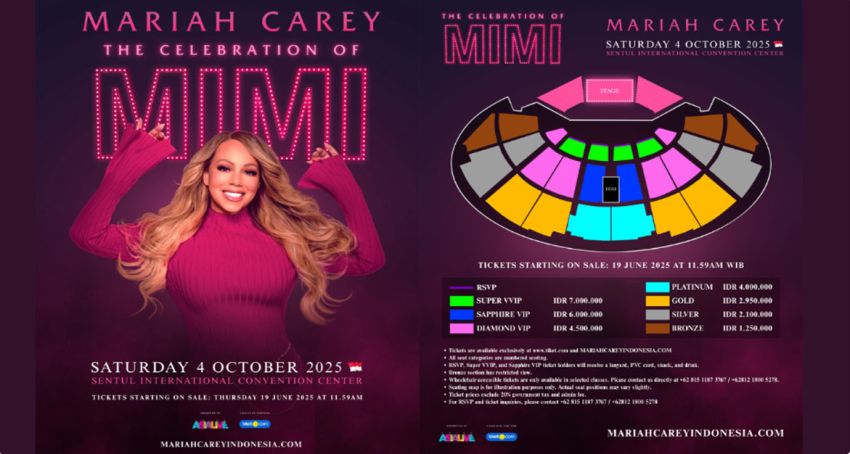 Mariah Carey Gelar Konser The Celebration of Mimi di Sentul, Catat Tanggal & Harga Tiketnya!