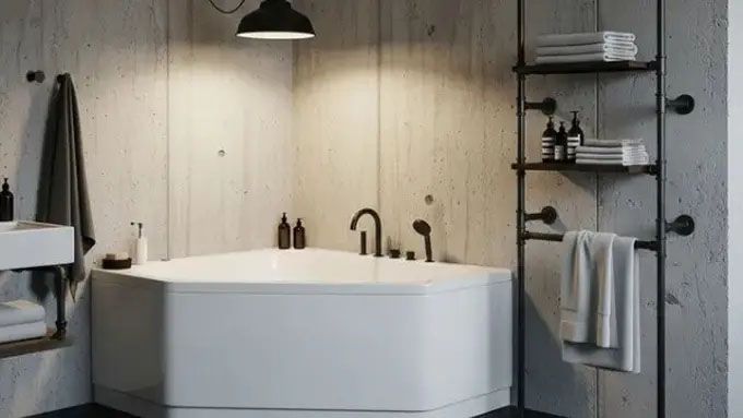 Rekomendasi! Inilah 7 Desain Kamar Mandi dengan Bathtub Sudut: Hemat Ruang, Maksimal Estetika
