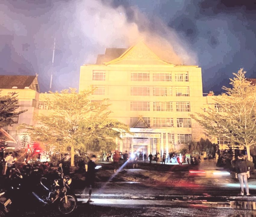 Kantor Bupati Inhil Terbakar, Kapolres Farouk: Masih Diselidiki Penyebab Kebakaranya